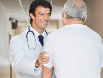 Doctor meeting a new patient