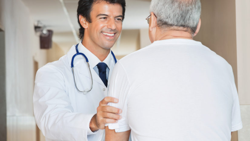 Doctor meeting a new patient